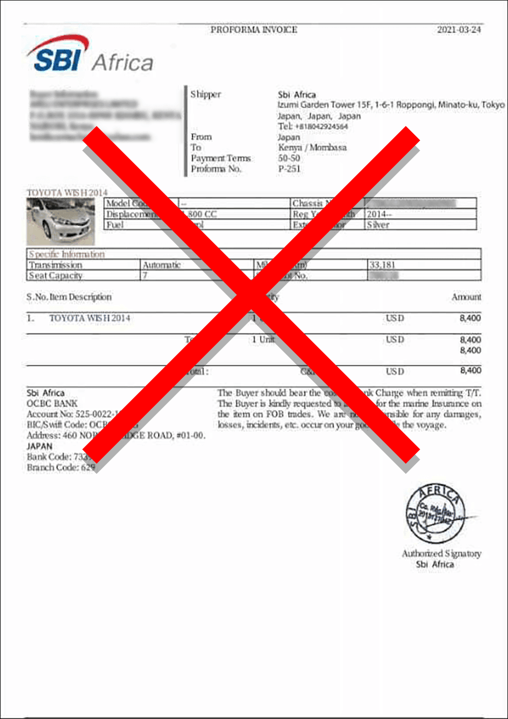 FAKE INVOICE