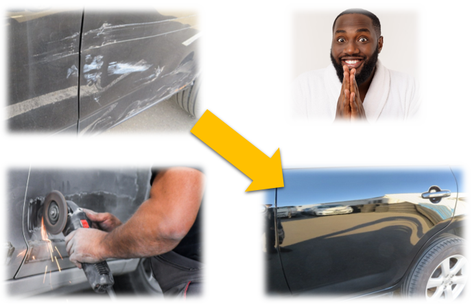 You can cleanly repair scratches and dents on your car.